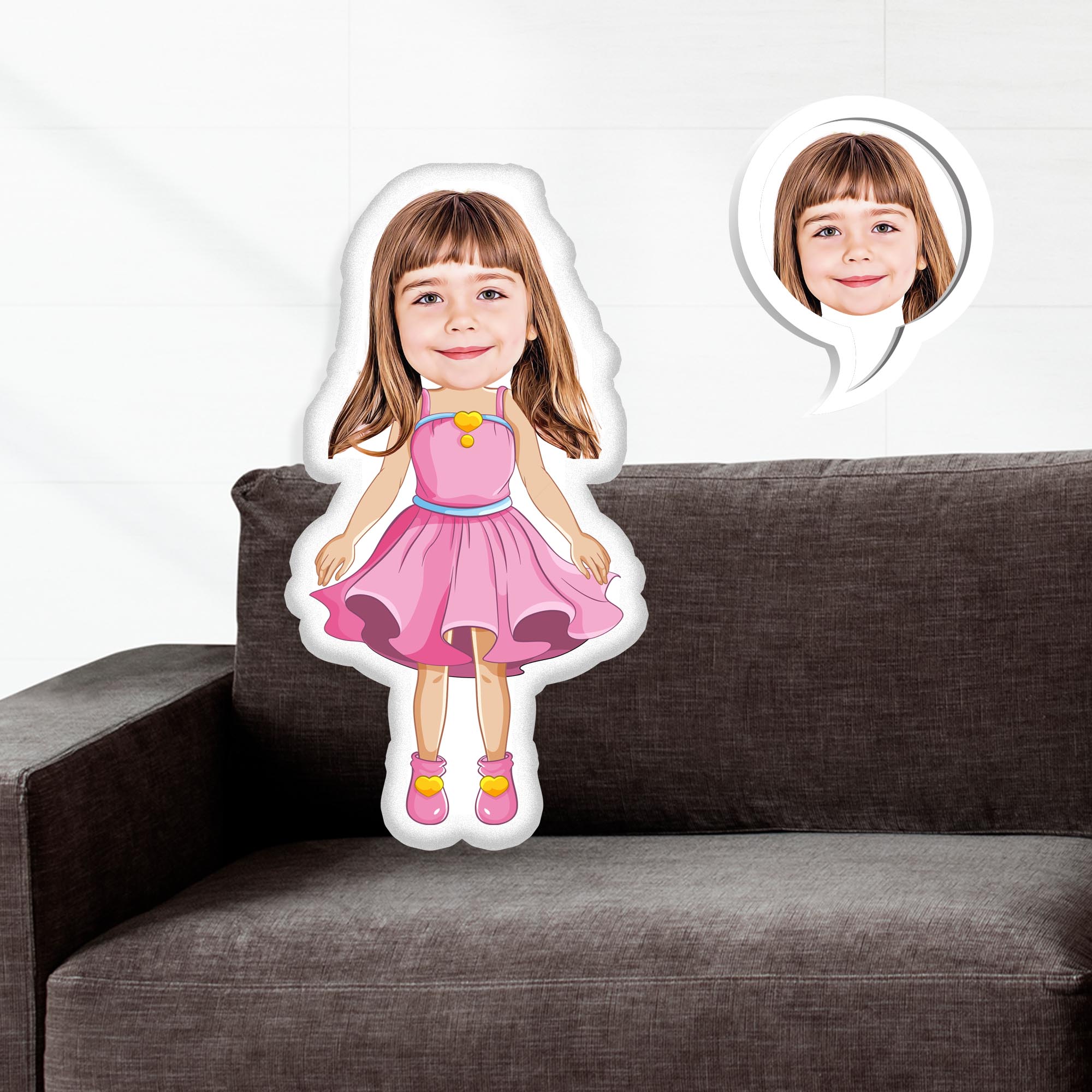 eJOYA Kişiye Özel Fotoğraflı Renkli Barbie Yastık 116129