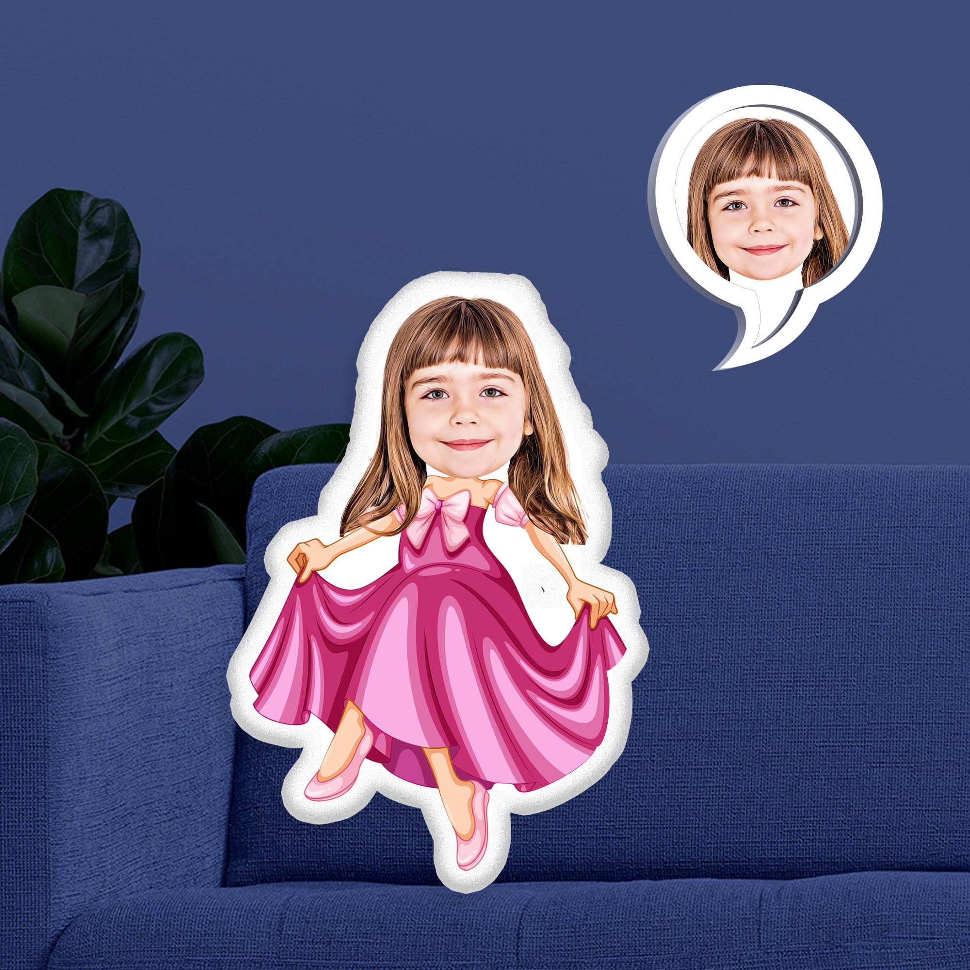 eJOYA Kişiye Özel Fotoğraflı Renkli Barbie Yastık 116130