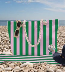 eJOYA 3’lü Plaj Seti ( Plaj Çantası & Havlu & Pareo) 116386
