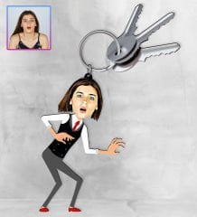eJOYA Kişiye Özel Karikatür Tasarım Anahtarlık 97289