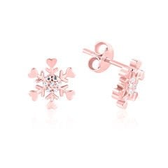eJOYA Rose Altın Kar Tanesi Küpe 114654