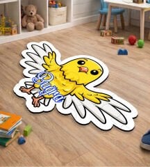 eJOYA Kişiye Özel Kanarya Tasarımlı Puzzle Keçe Halı 116388