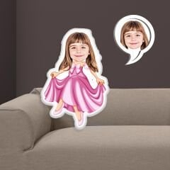 eJOYA Kişiye Özel Fotoğraflı Renkli Barbie Yastık 116131