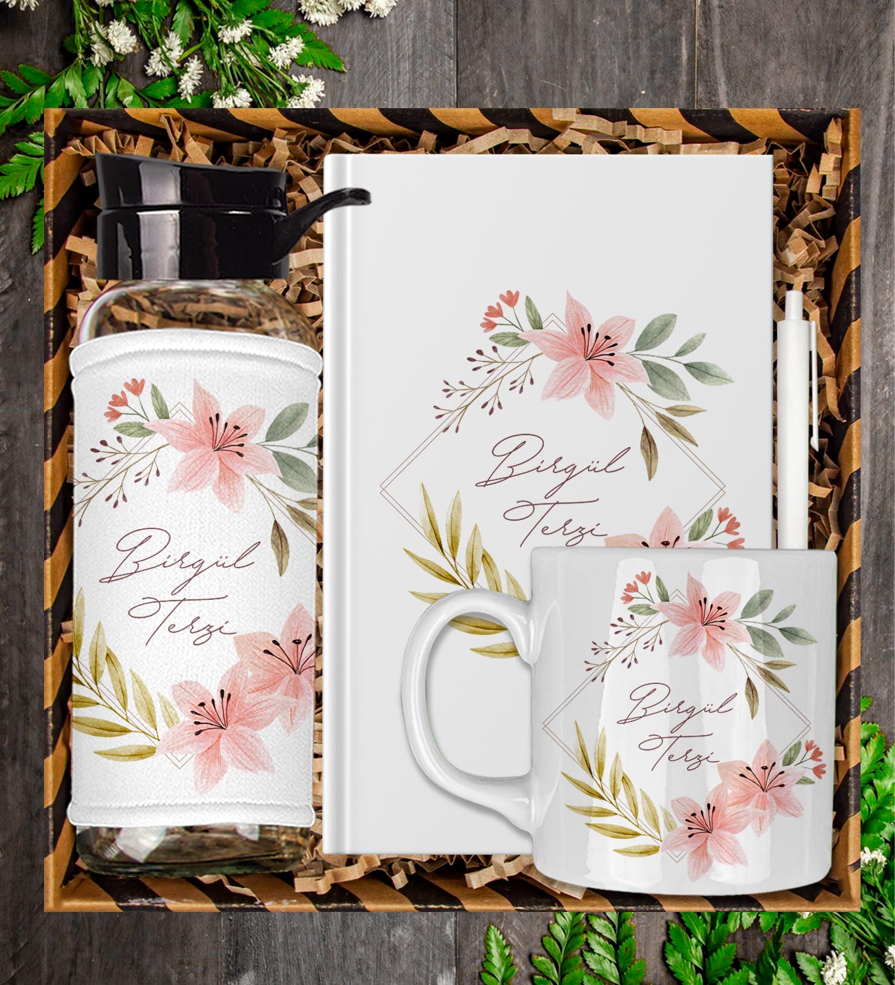 eJOYA Kişiye Özel Tasarım Defter Kalem Matara Ve Kupa Hediye Seti 104936