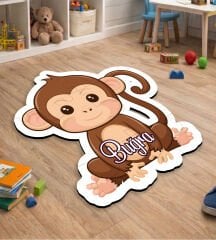eJOYA Kişiye Özel Maymun Tasarımlı Puzzle Keçe Halı 116391