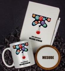 eJOYA Kişiye Özel Gıda Mühendisi Tasarım Defter Kalem Kupa Ve Bardak Altlığı Hediye Seti 81419