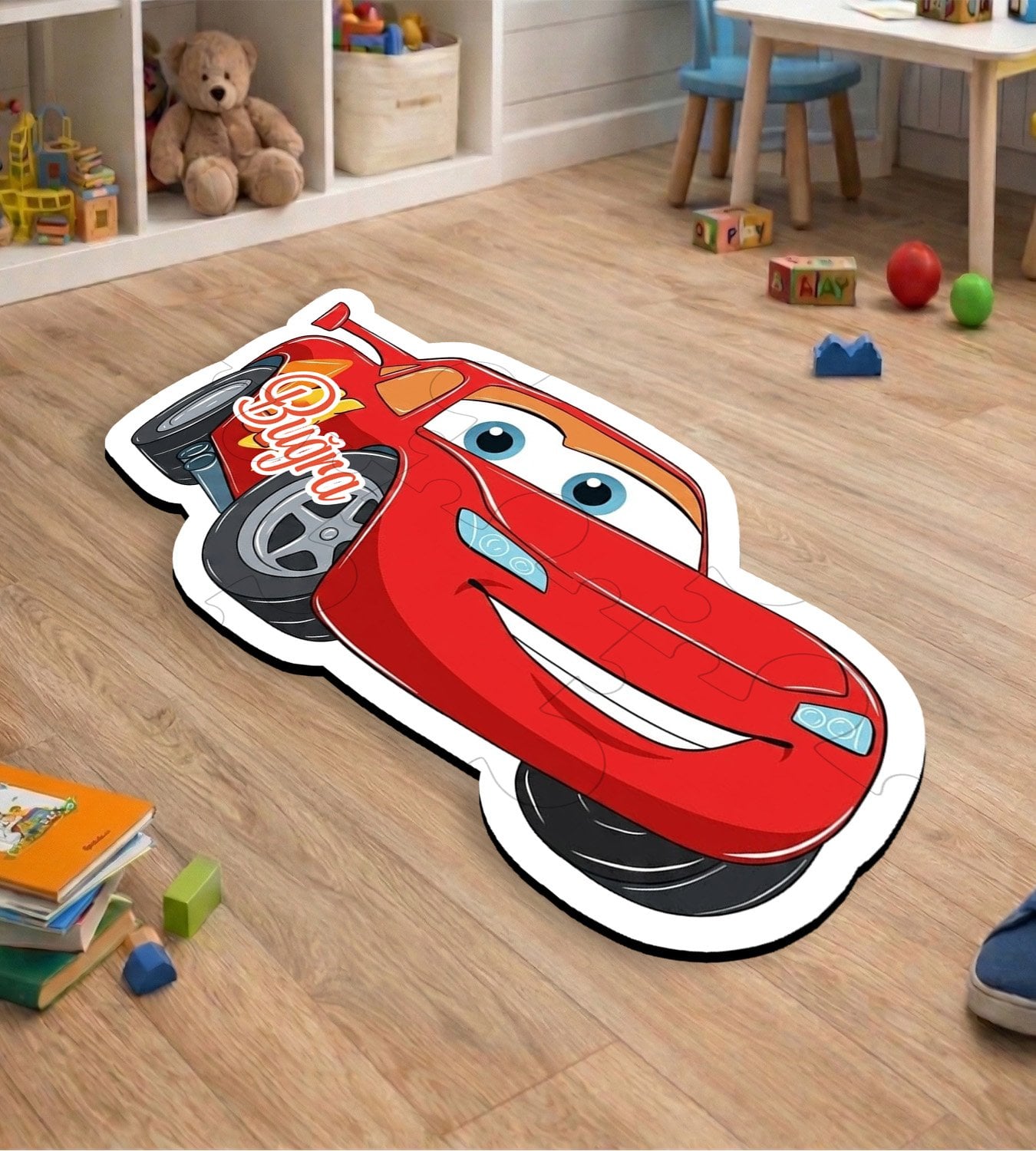 eJOYA Kişiye Özel Araba Tasarımlı Puzzle Keçe Halı 116393