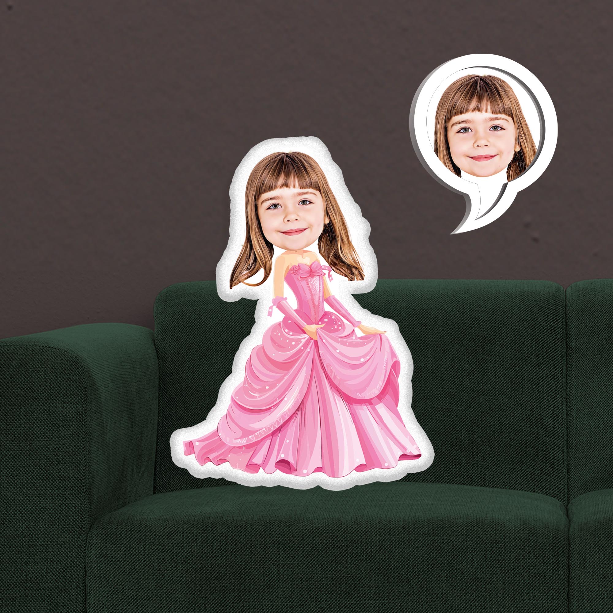 eJOYA Kişiye Özel Fotoğraflı Renkli Barbie Yastık 116132