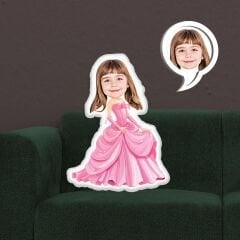eJOYA Kişiye Özel Fotoğraflı Renkli Barbie Yastık 116132