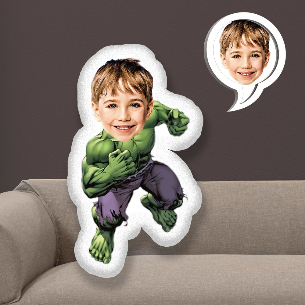 eJOYA Kişiye Özel Fotoğraflı  Yeşil Dev Hulk Yastık 115539