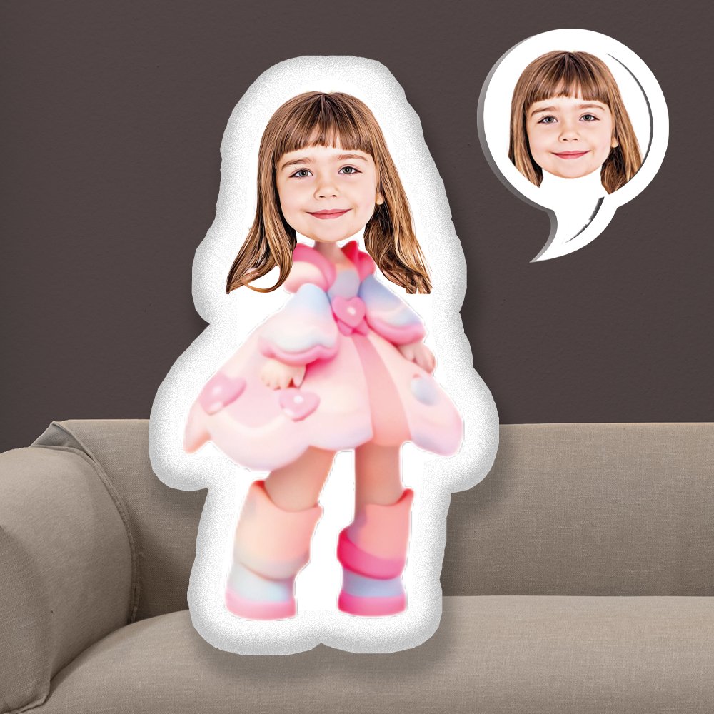 eJOYA Kişiye Özel Fotoğraflı Pembe  Barby Yastık 115290