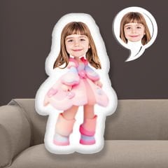 eJOYA Kişiye Özel Fotoğraflı Pembe  Barby Yastık 115290