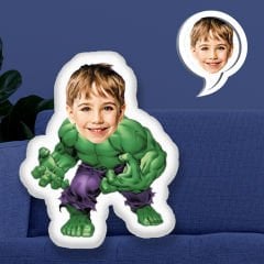 eJOYA Kişiye Özel Fotoğraflı  Yeşil Dev Hulk Yastık 115540