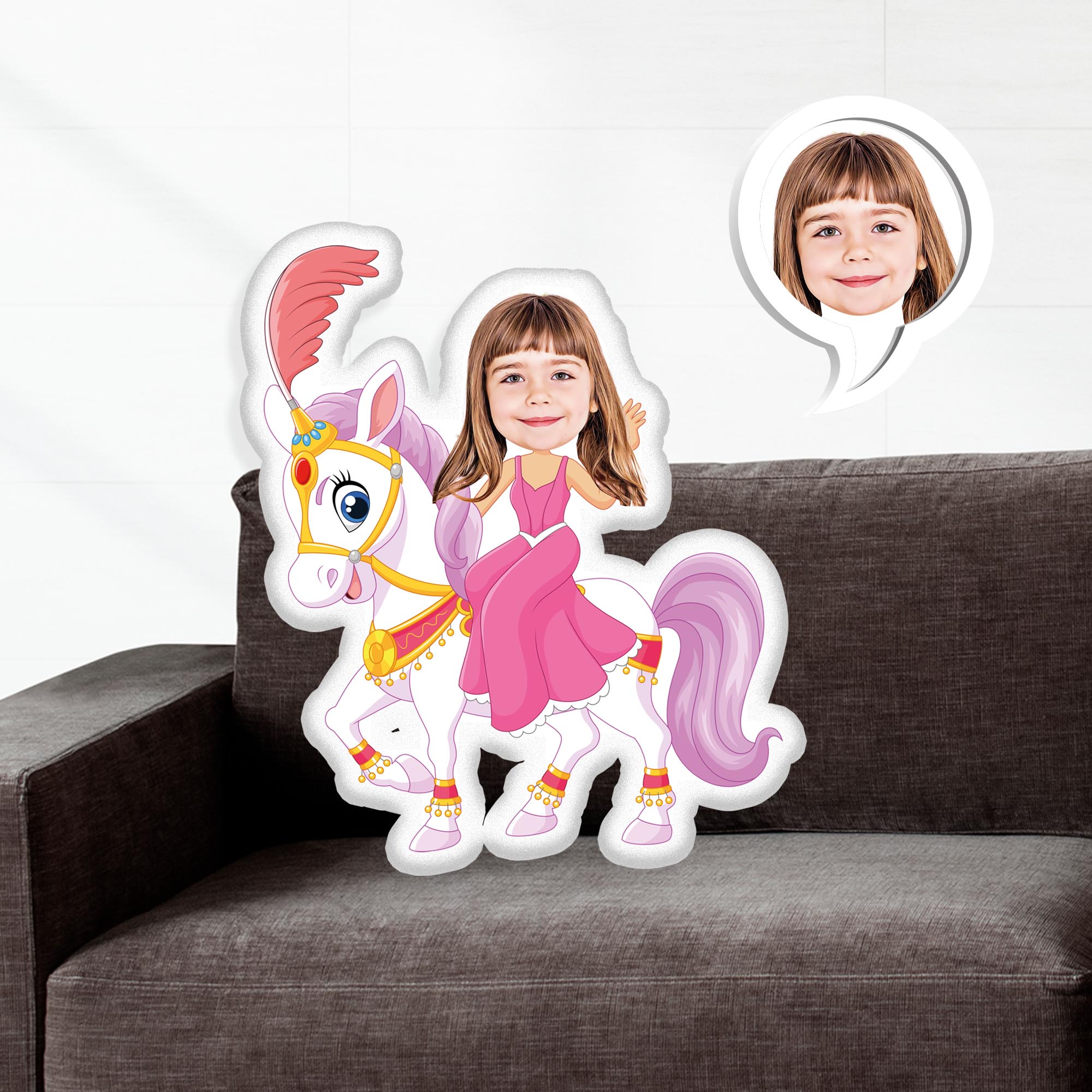 eJOYA Kişiye Özel Fotoğraflı Renkli Barbie Yastık 116134