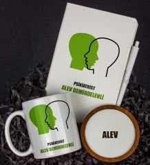 eJOYA Kişiye Özel Psikiyatrist Tasarım Defter Kalem Kupa Ve Bardak Altlığı Hediye Seti 81432