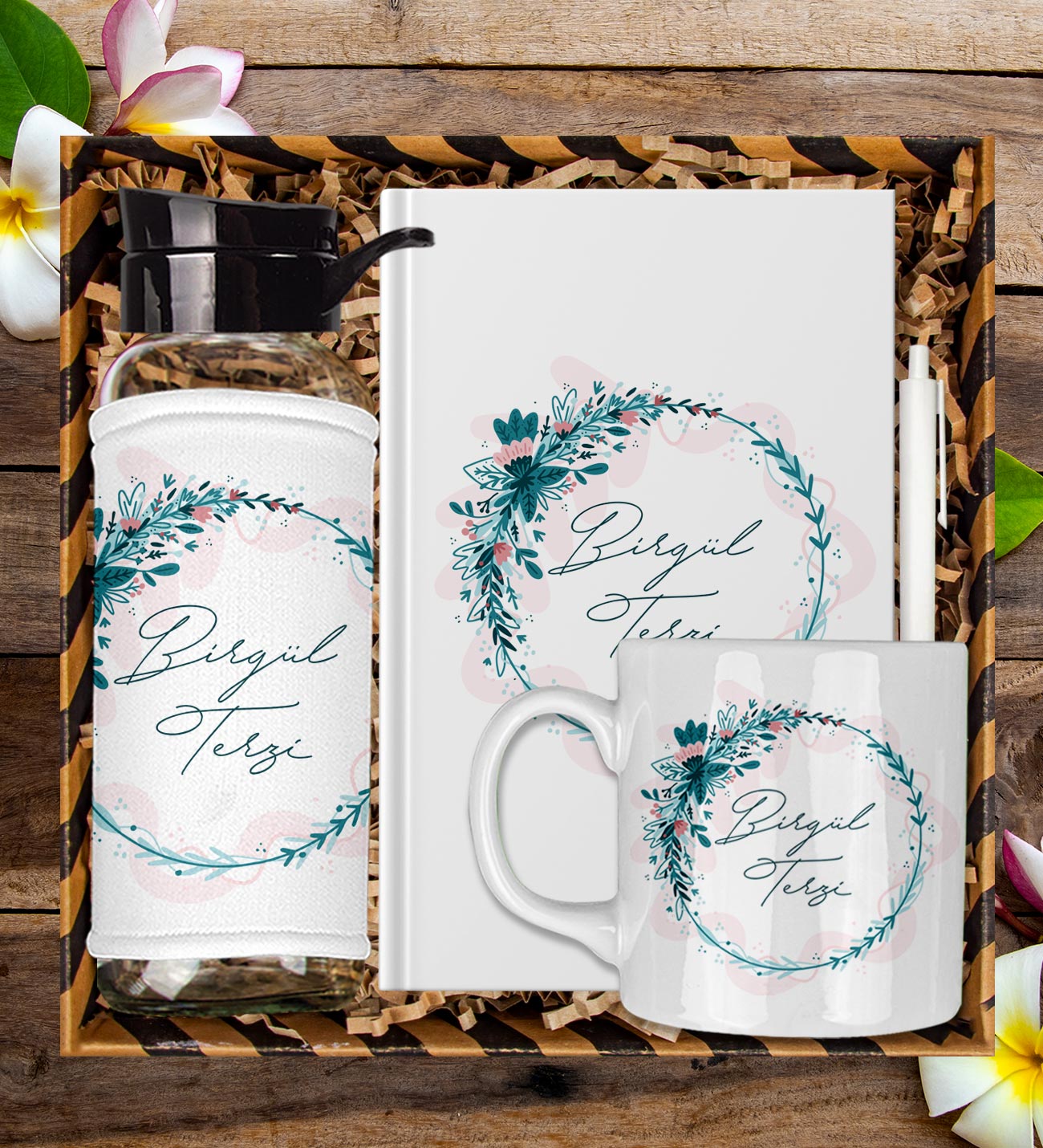 eJOYA Kişiye Özel Tasarım Defter Kalem Matara Ve Kupa Hediye Seti 104950