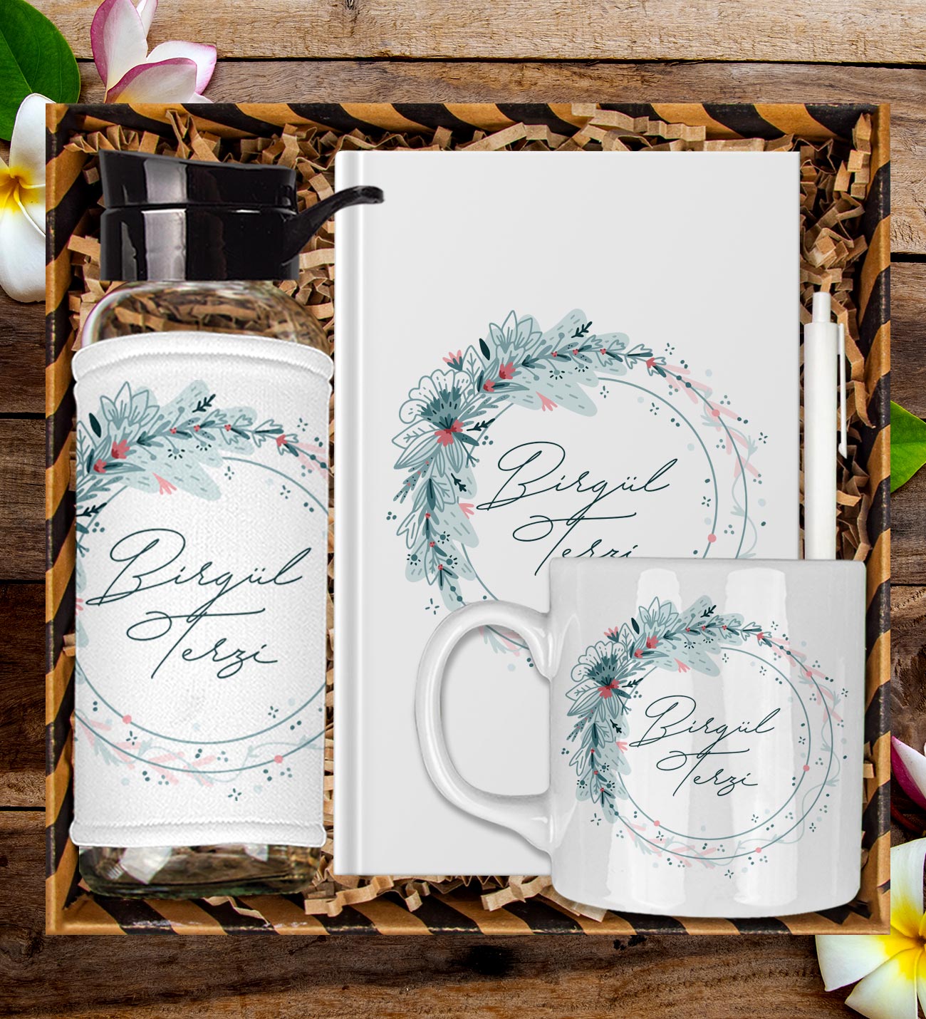 eJOYA Kişiye Özel Tasarım Defter Kalem Matara Ve Kupa Hediye Seti 104951
