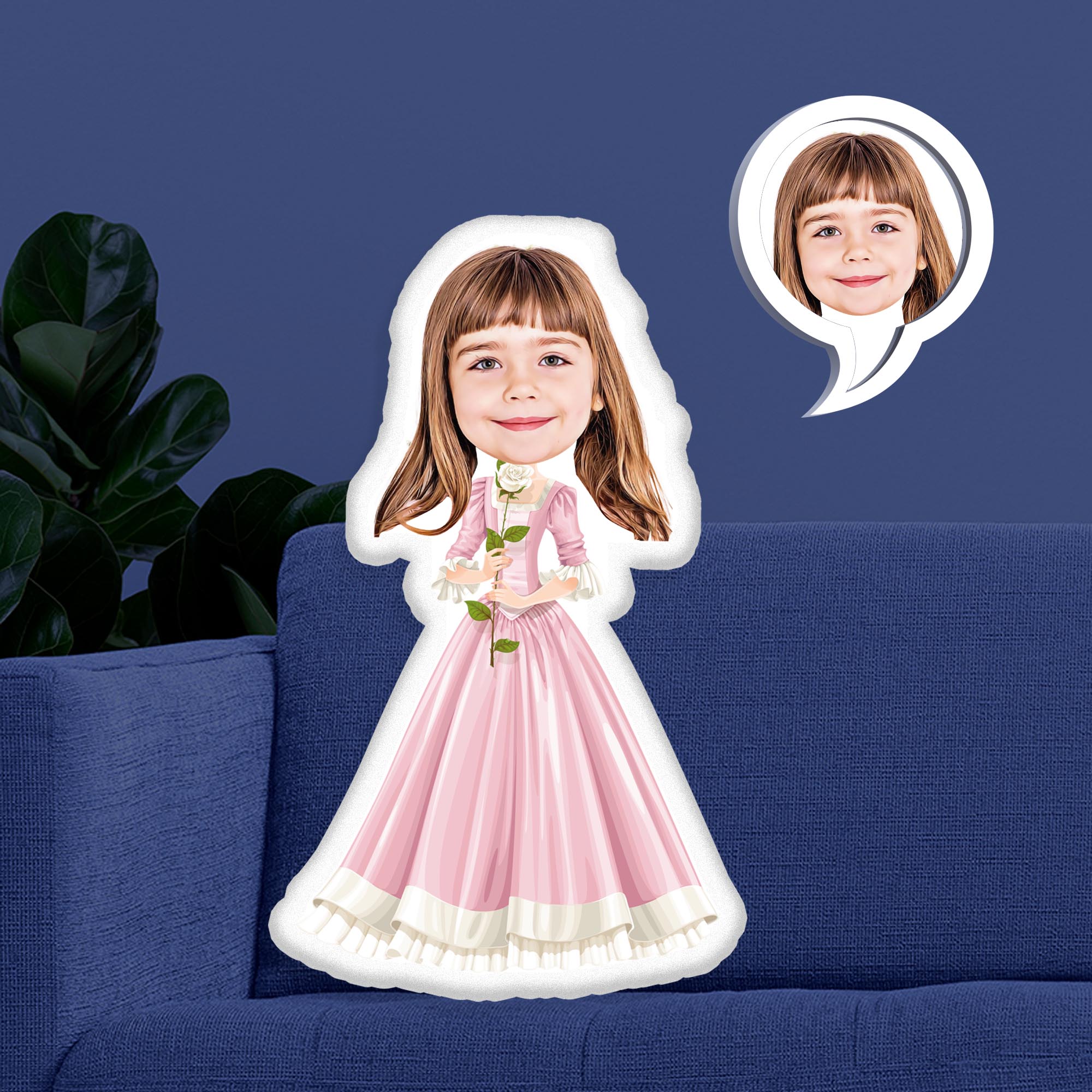 eJOYA Kişiye Özel Fotoğraflı Renkli Barbie Yastık 116135
