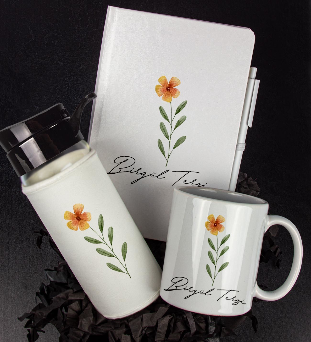 eJOYA Kişiye Özel Tasarım Defter Kalem Matara Ve Kupa Hediye Seti 104953