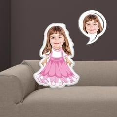 eJOYA Kişiye Özel Fotoğraflı Renkli Barbie Yastık 116136
