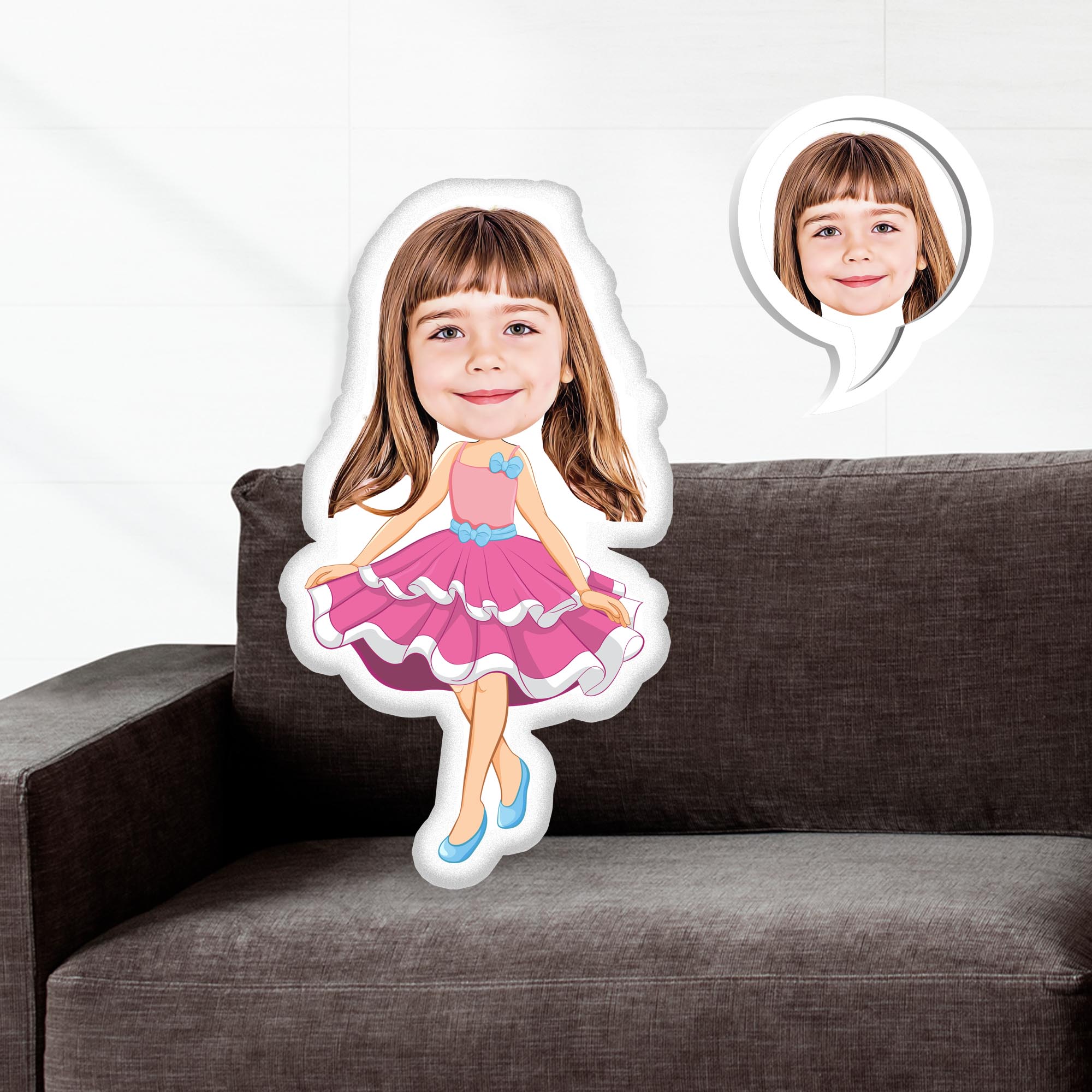eJOYA Kişiye Özel Fotoğraflı Renkli Barbie Yastık 116138