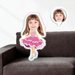 eJOYA Kişiye Özel Fotoğraflı Renkli Barbie Yastık 116138