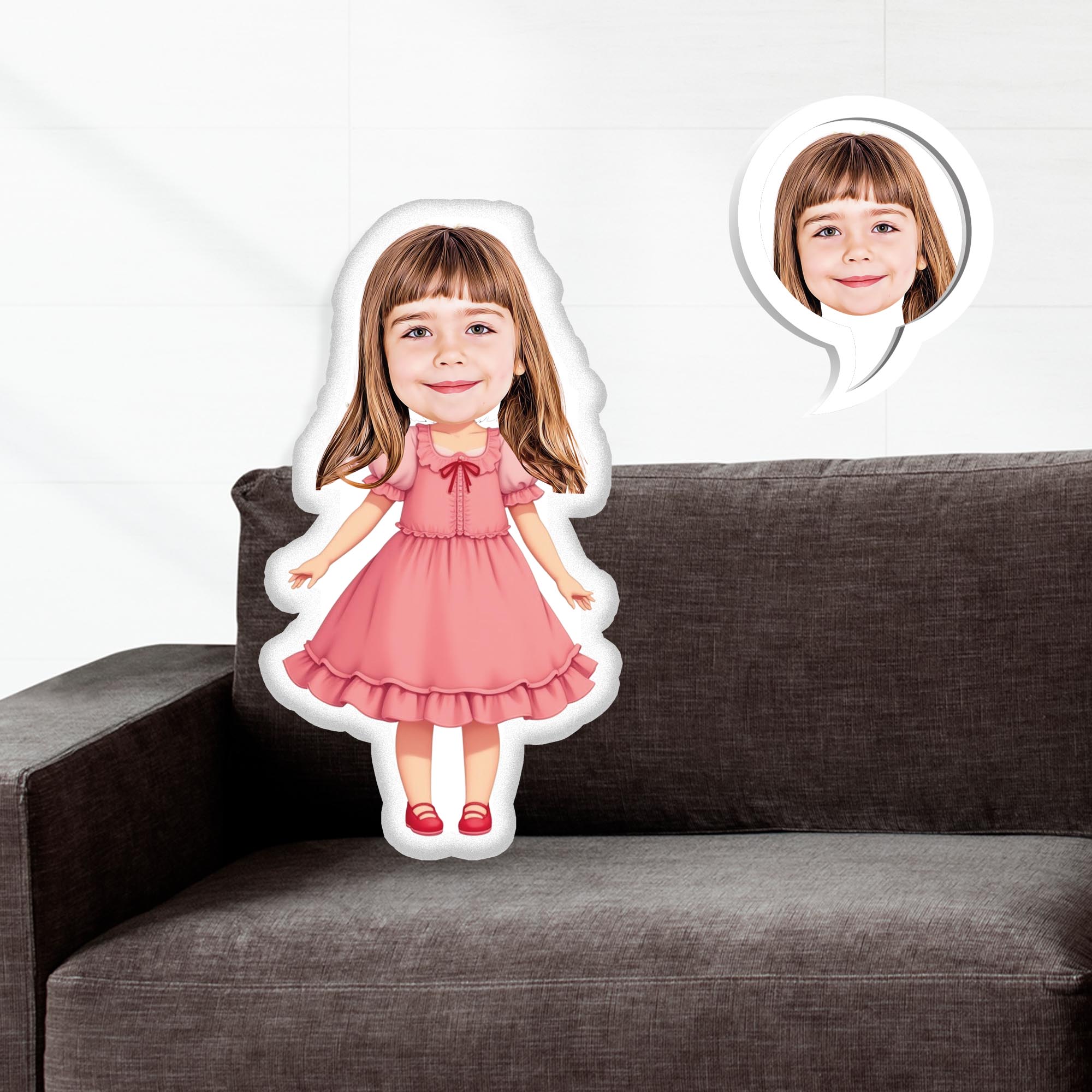 eJOYA Kişiye Özel Fotoğraflı Renkli Barbie Yastık 116140