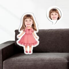 eJOYA Kişiye Özel Fotoğraflı Renkli Barbie Yastık 116140