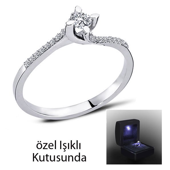 eJOYA 0,18 ct Tektaş Pırlanta Yüzük 74062