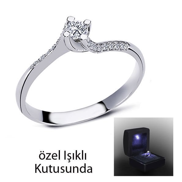 eJOYA 0,15 ct Tektaş Pırlanta Yüzük 74074
