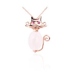 eJOYA Kedi Gümüş Kolye 43163