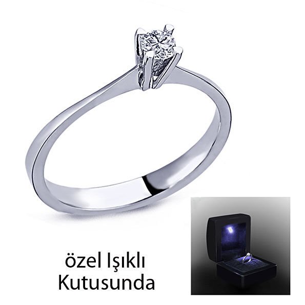 eJOYA 0,09 ct Tektaş Pırlanta Yüzük 74085