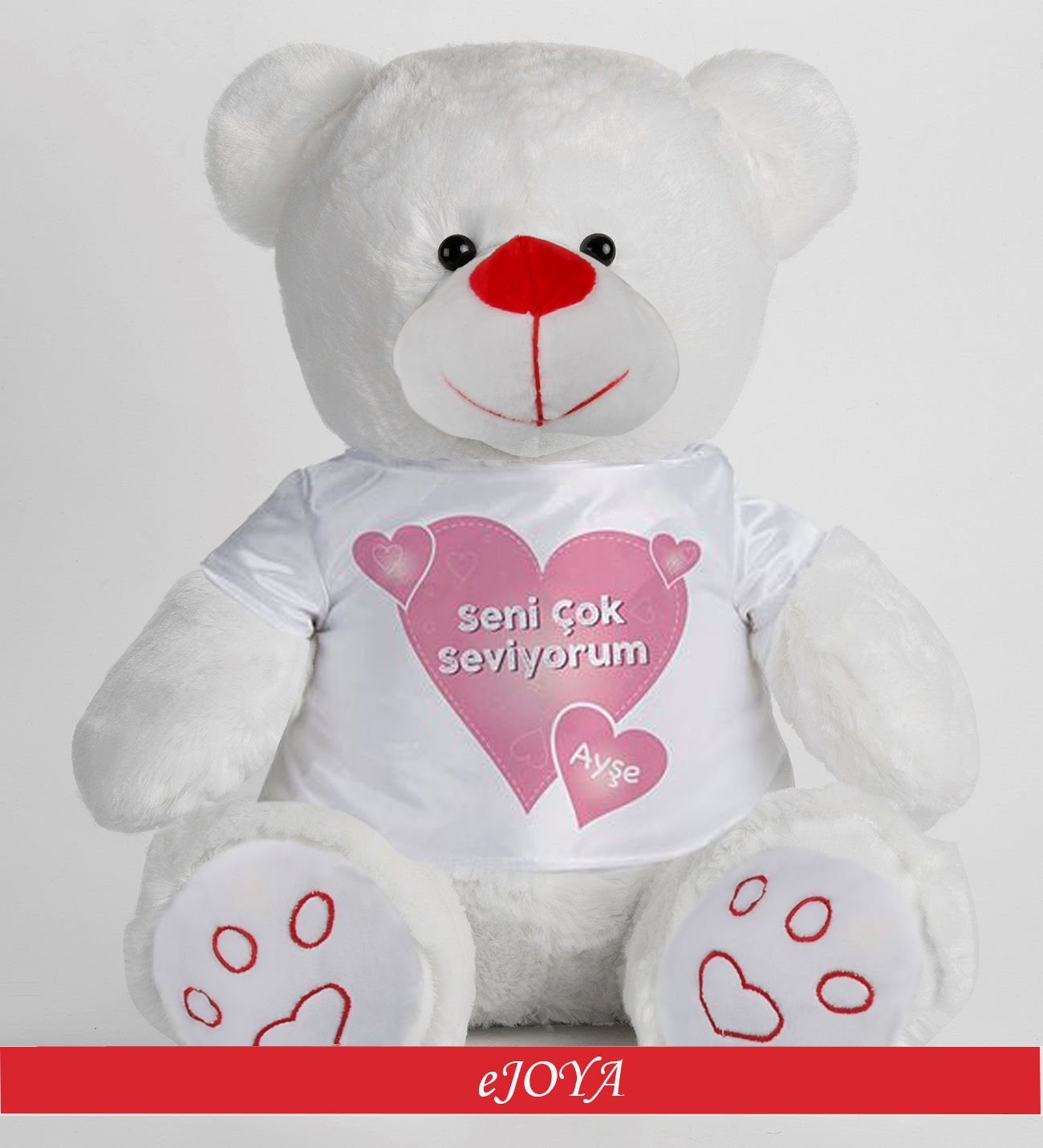 eJOYA Kişiye Özel Seni Çok Seviyorum Temalı Peluş Ayıcık 45 cm 81874