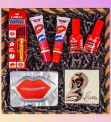 eJOYA Kişiye Özel Ayna & Kalıcı Ruj & Dudak Şişirici Lip Gloss & Oje & Dudak Maskesi Kozmetik Hediye Kutusu 110913