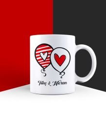 eJOYA Kişiye Özel Aşık Balonlar Kupa Bardak 85758