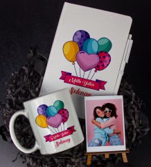 eJOYA Kişiye Özel Happy Birthday Temalı Defter Kalem Kupa Ve Fotoğraflık Hediye Seti 85799