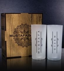 eJOYA Kişiye Özel Kutusunda 2'li Rakı Bardağı Hediye Seti 107134