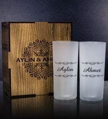 eJOYA Kişiye Özel Kutusunda 2'li Rakı Bardağı Hediye Seti 107135