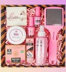 eJOYA Kişiye Özel Ayna & Doğal Gül Suyu & Doğal Sabun & Topuk Rendesi & Oje & Aloevera Krem & Tırnak Serumu Kozmetik Hediye Kutusu 110932