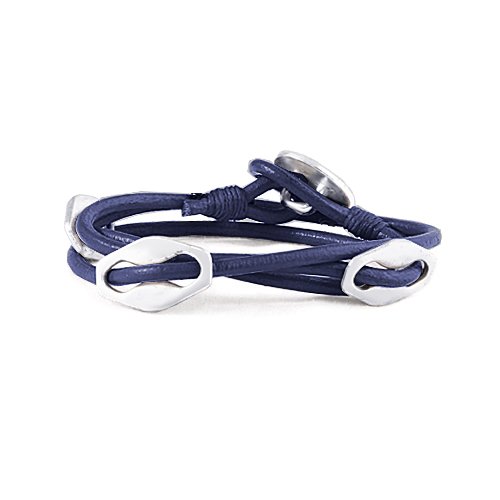 eJOYA Lacivert Unisex Deri Bileklik 50233