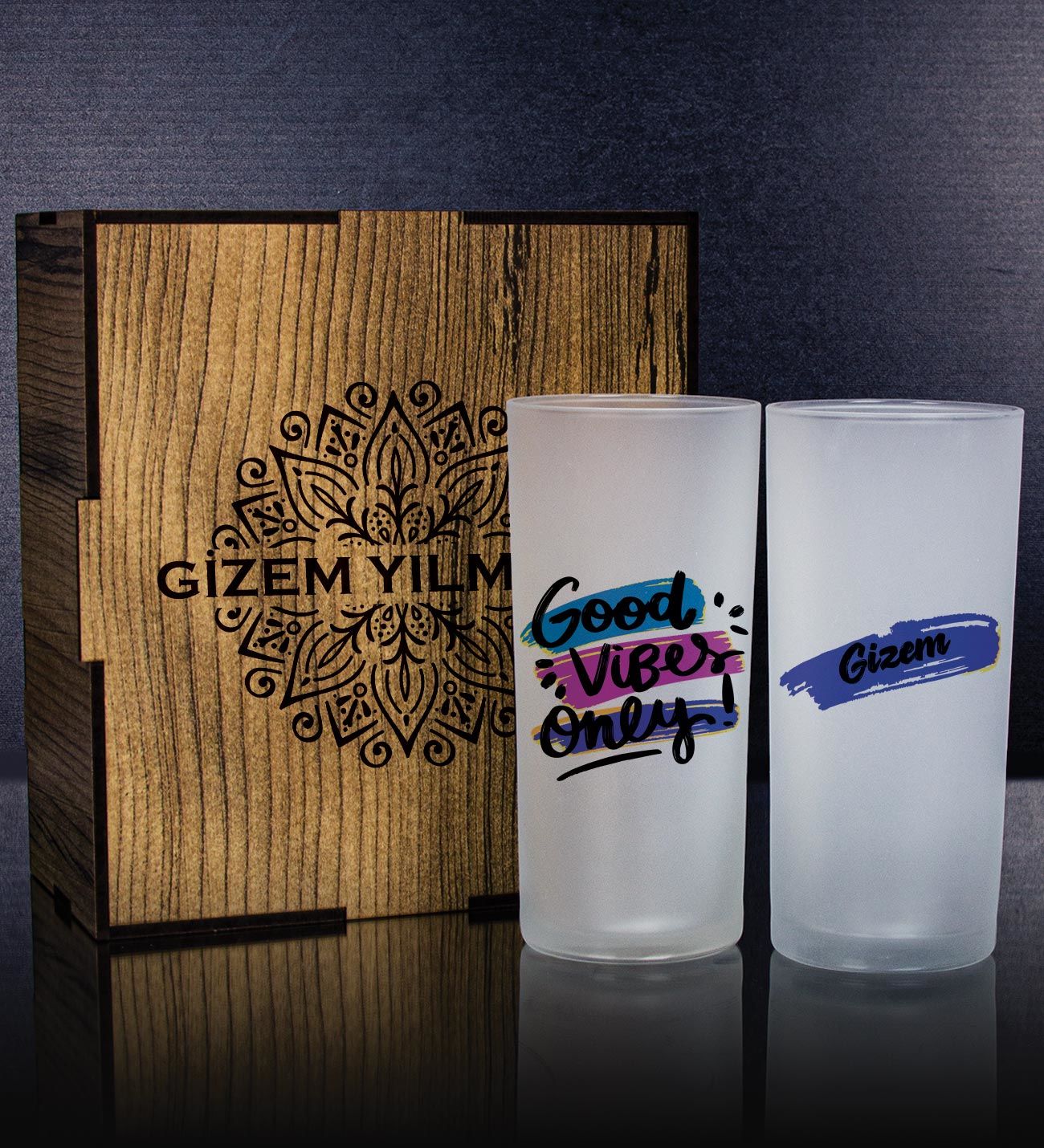 eJOYA Kişiye Özel Kutusunda 2'li Rakı Bardağı Hediye Seti 107144