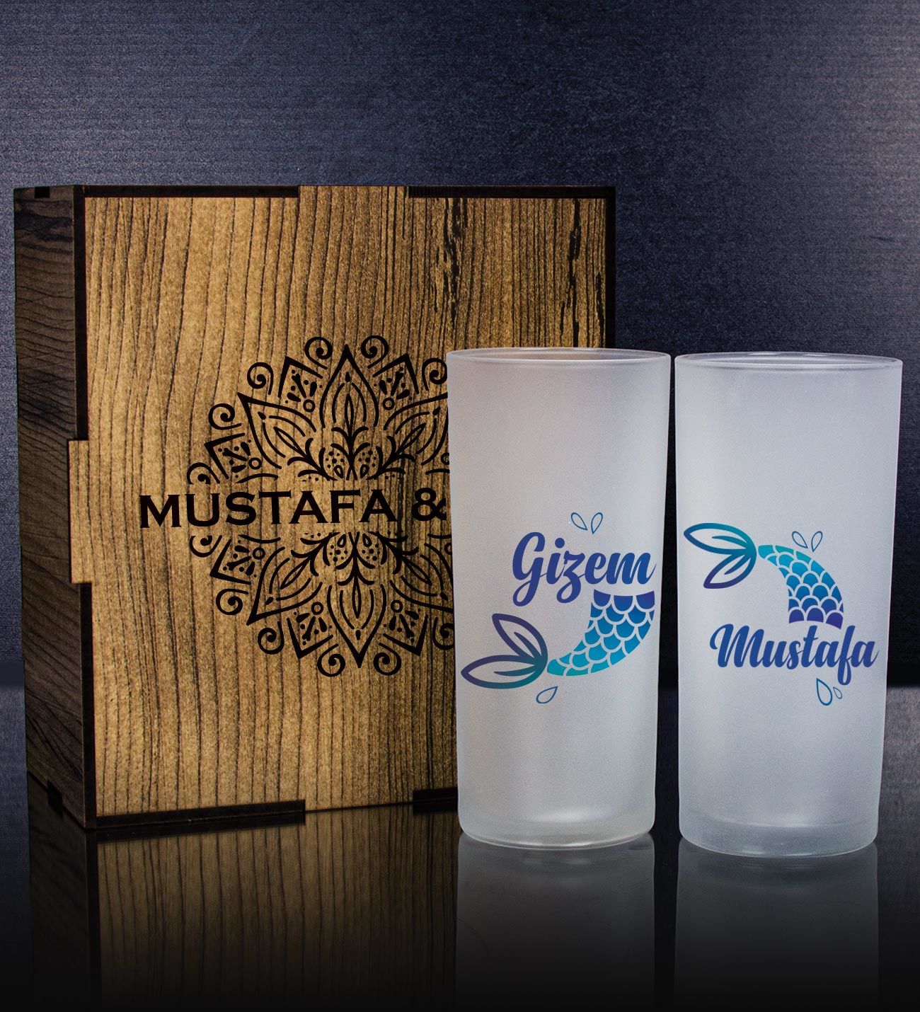 eJOYA Kişiye Özel Kutusunda 2'li Rakı Bardağı Hediye Seti 107147