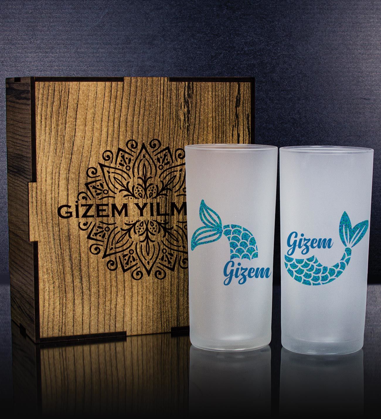 eJOYA Kişiye Özel Kutusunda 2'li Rakı Bardağı Hediye Seti 107148