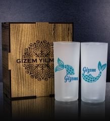 eJOYA Kişiye Özel Kutusunda 2'li Rakı Bardağı Hediye Seti 107148