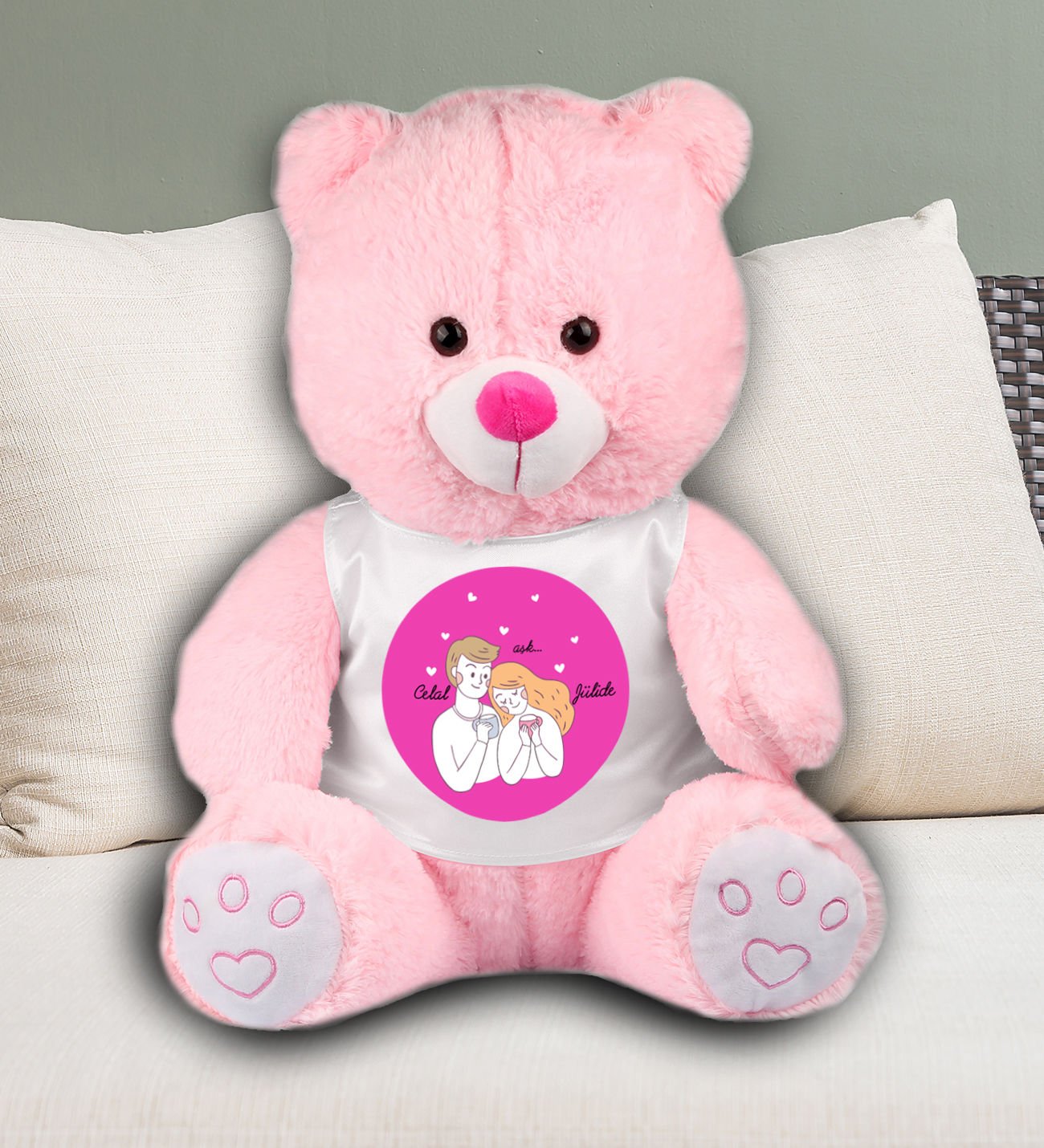 eJOYA Kişiye Özel Aşk Temalı Peluş Ayıcık 45 cm 81943