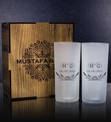 eJOYA Kişiye Özel Kutusunda 2'li Rakı Bardağı Hediye Seti 107156