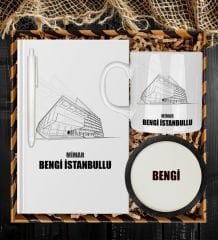 Kişiye Özel Mimar Tasarım Defter Kalem Kupa Ve Bardak Altlığı Hediye 81444