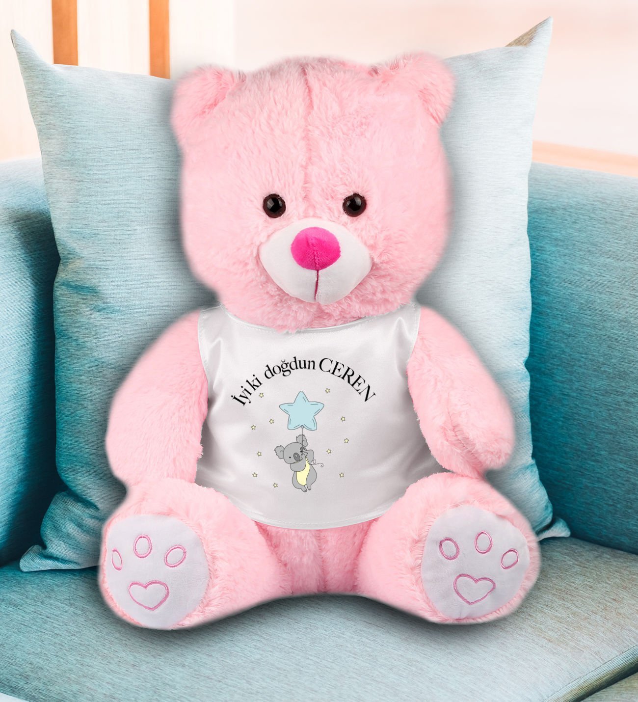 eJOYA Kişiye Özel İyiki Doğdun Peluş Ayıcık 45 cm 81948