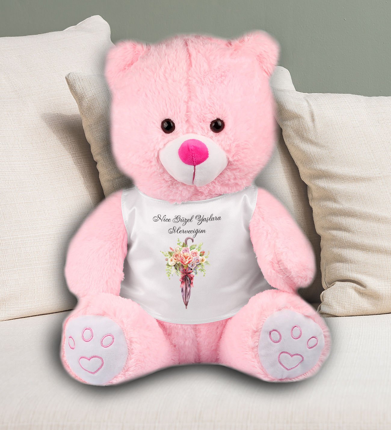 eJOYA Kişiye Özel İyiki Doğdun Peluş Ayıcık 45 cm 81949
