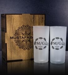 eJOYA Kişiye Özel Kutusunda 2'li Rakı Bardağı Hediye Seti 107159